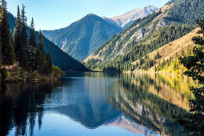 Almaty: Charyn Canyon, Kolsai & Kaindy Lakes Tour - Kaindy Lake and its drowned spruce forest
