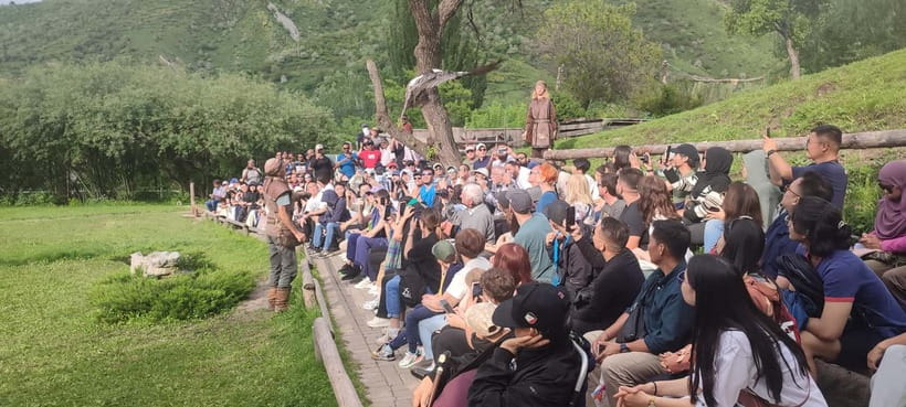 Almaty: Falconry show and Big Almaty Gorge - Aysai Waterfall offers a short walk, not a hard trek