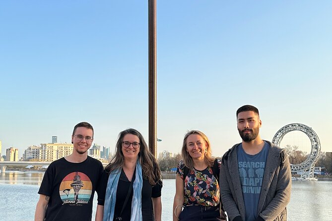 Astana City Tour: Private Full Day with Lunch and Comfort Pickup - Merchant houses and the city beyond the futuristic skyline