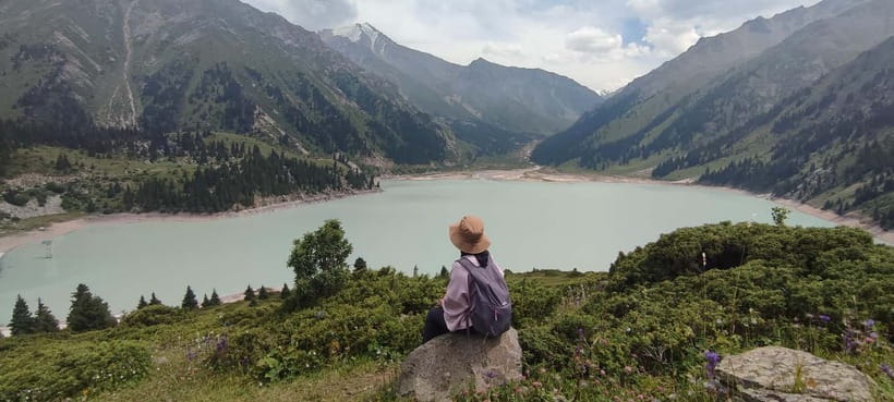 Hiking to the magical Big Almaty Lake - Arriving at Big Almaty Lake